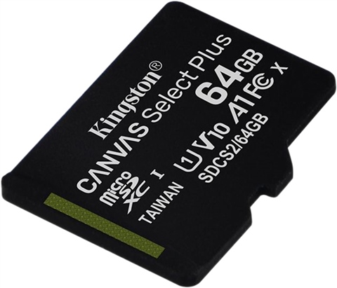 Image 286: Kingston Canvas Select 64GB Micro SDXC-1 C10 80mb/s